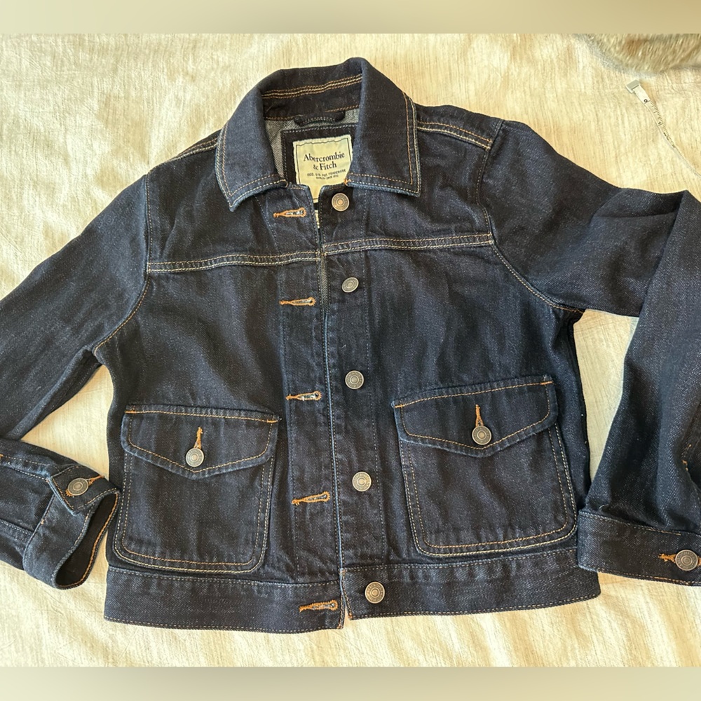 Abercrombie dark denim jacket